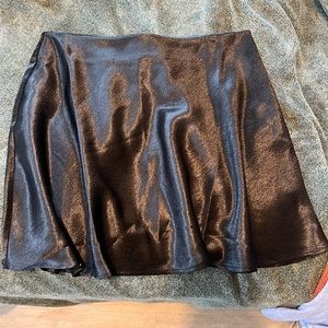Black Satin Skirt